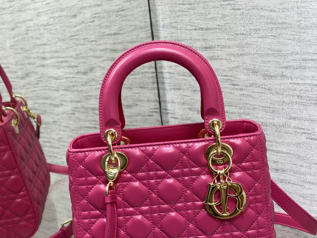 Medium Lady Dior Bag Purple Cannage Lambskin